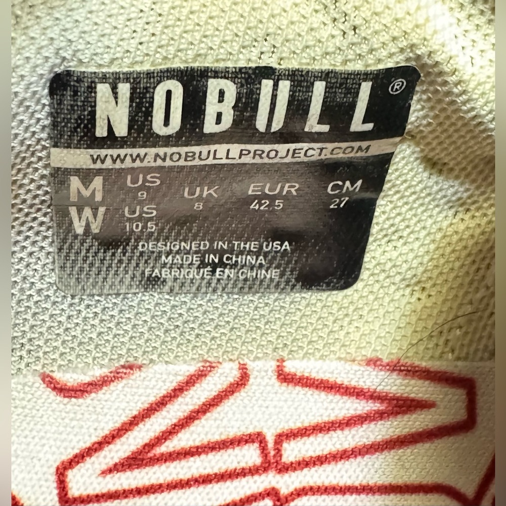NOBULL Outwork Edge Unisex Strength Training Shoes M 9 / W 10.5 All Love White - Picture 8 of 9